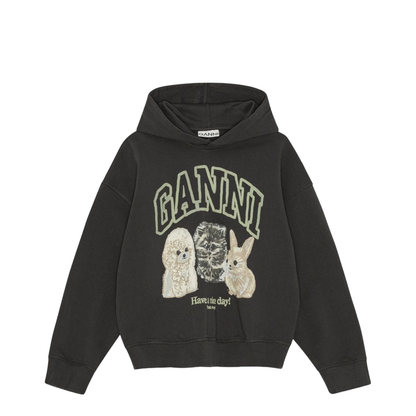 Isoli Oversize Animals Crop Hoodie