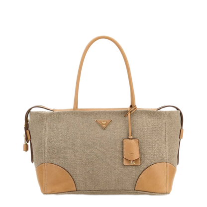MAYFEYR - Prada - Cappuccino Canvas Shopping Bag - 1BG659P0EF032T
