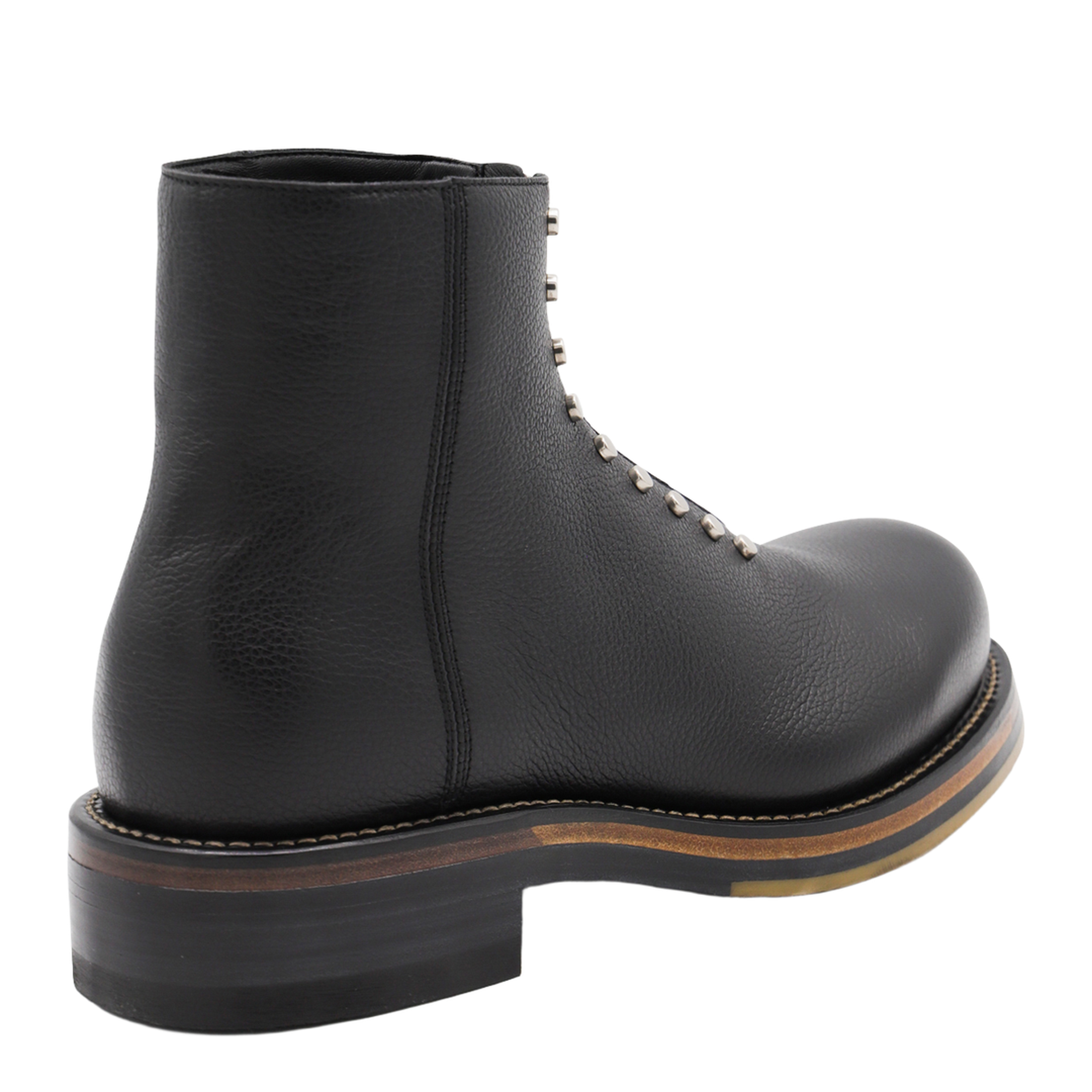 Leather Ankle Boots With Studs
