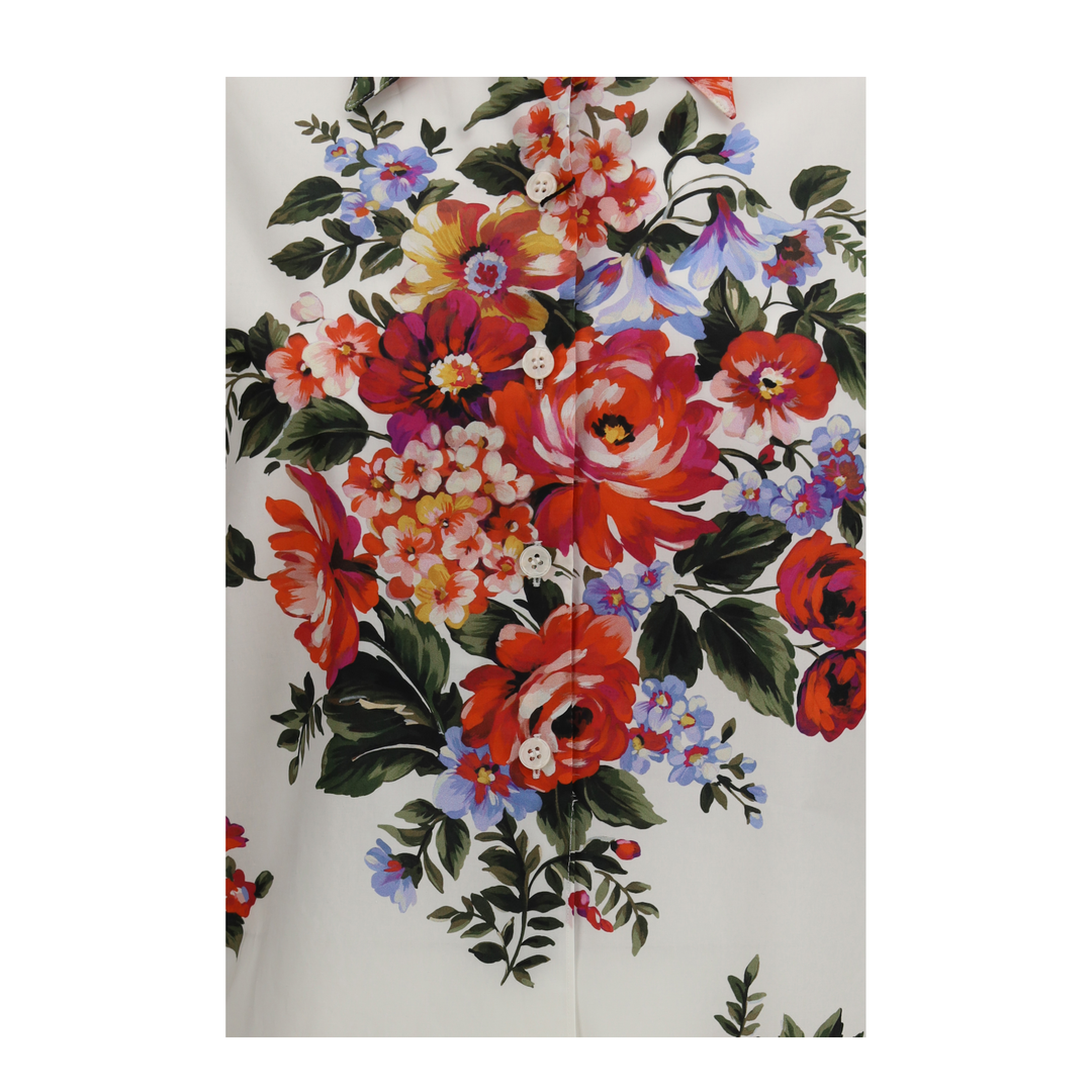 MAYFEYR - Dolce & Gabbana - Cotton Shirt With Bouquet Print - F5T76THS5UU