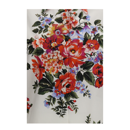 MAYFEYR - Dolce & Gabbana - Cotton Shirt With Bouquet Print - F5T76THS5UU