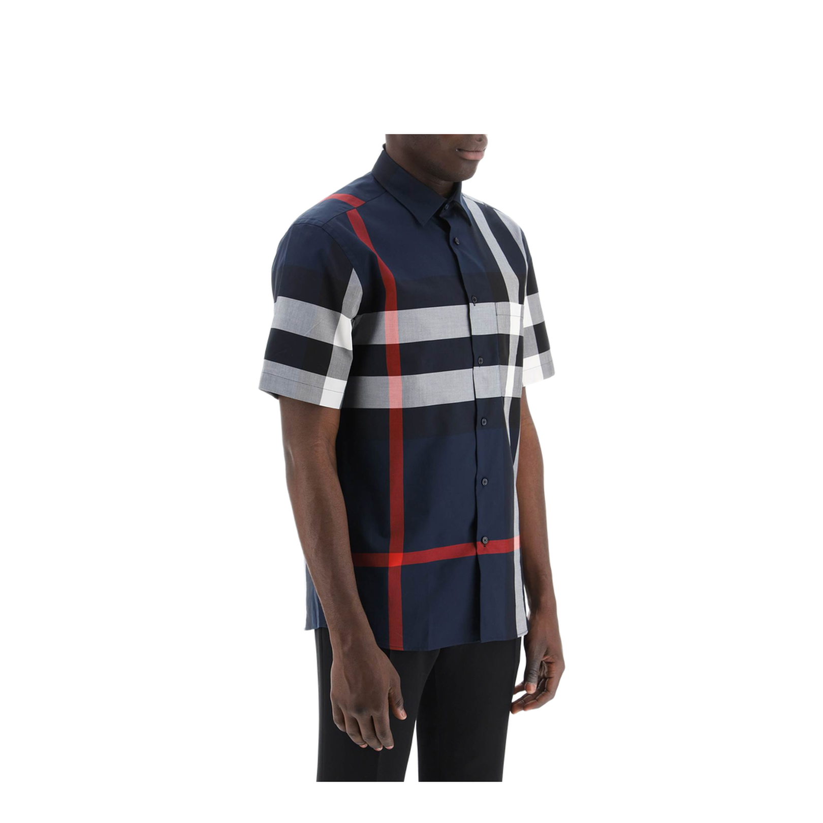 Check Cotton Shirt - Blue