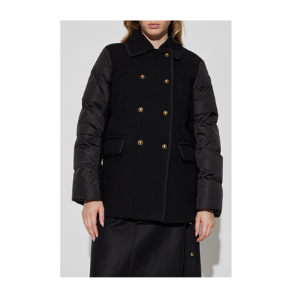 Black Chaillo Wool Down Coat