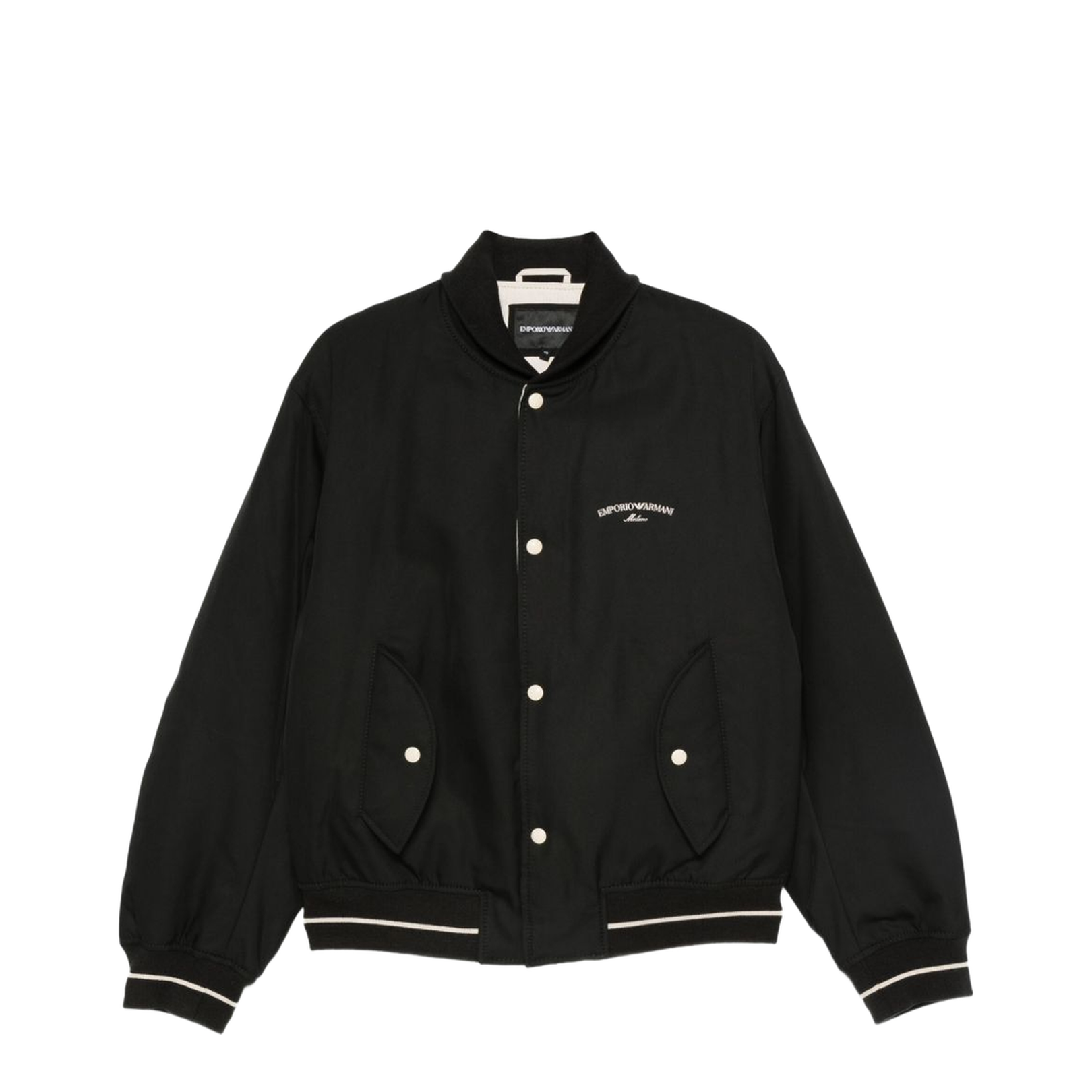 Nylon Bomber with Logo Embroidery