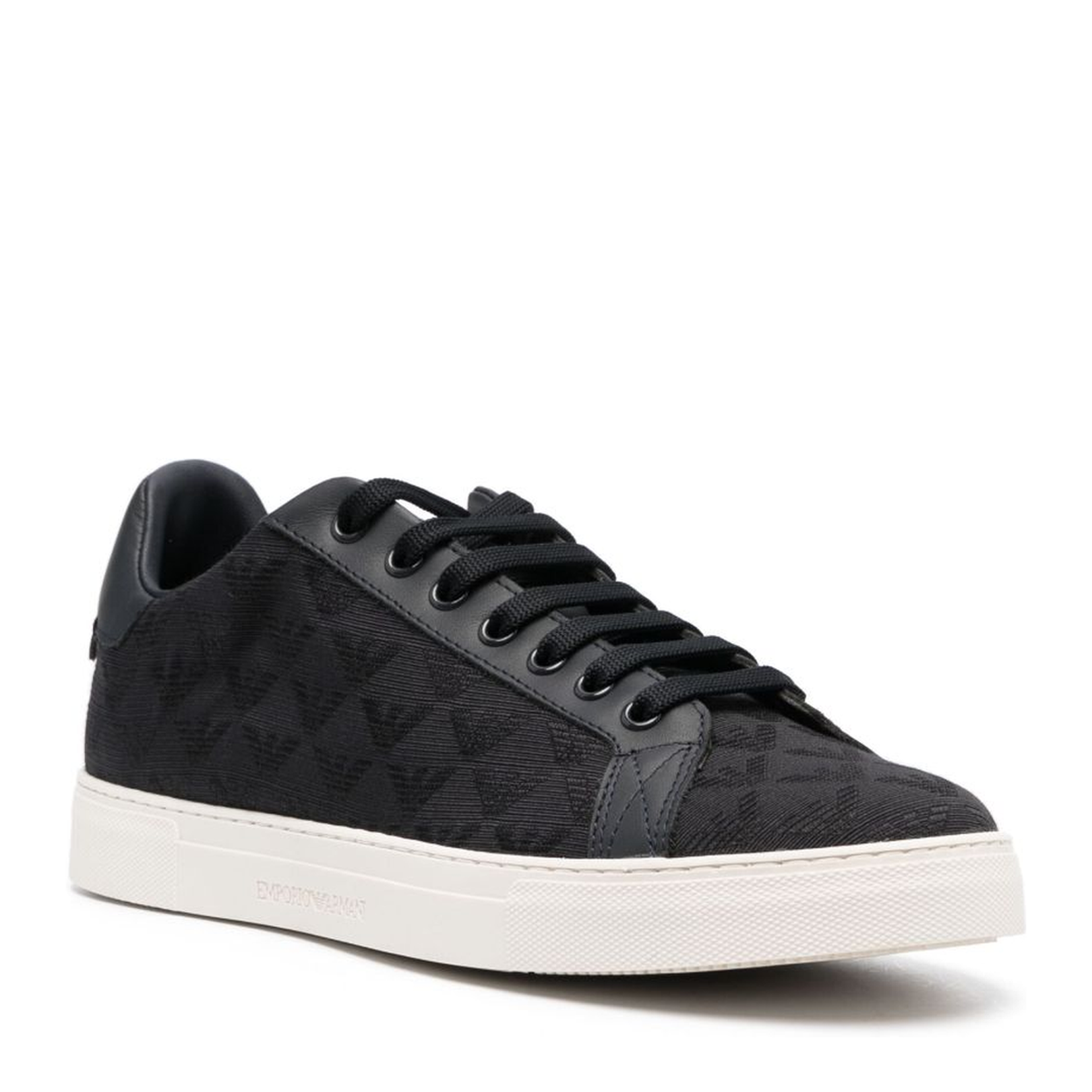 Nylon Sneakers with Jacquard All-Over Eagle