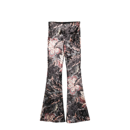 Floral Print Flared Trousers