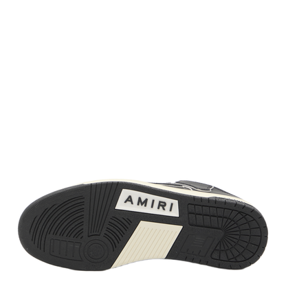 Skel Top Low Black Sneaker With Logo Patch