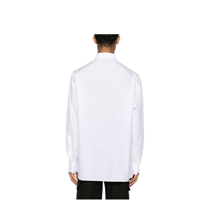 V Logo Cotton Poplin Shirt