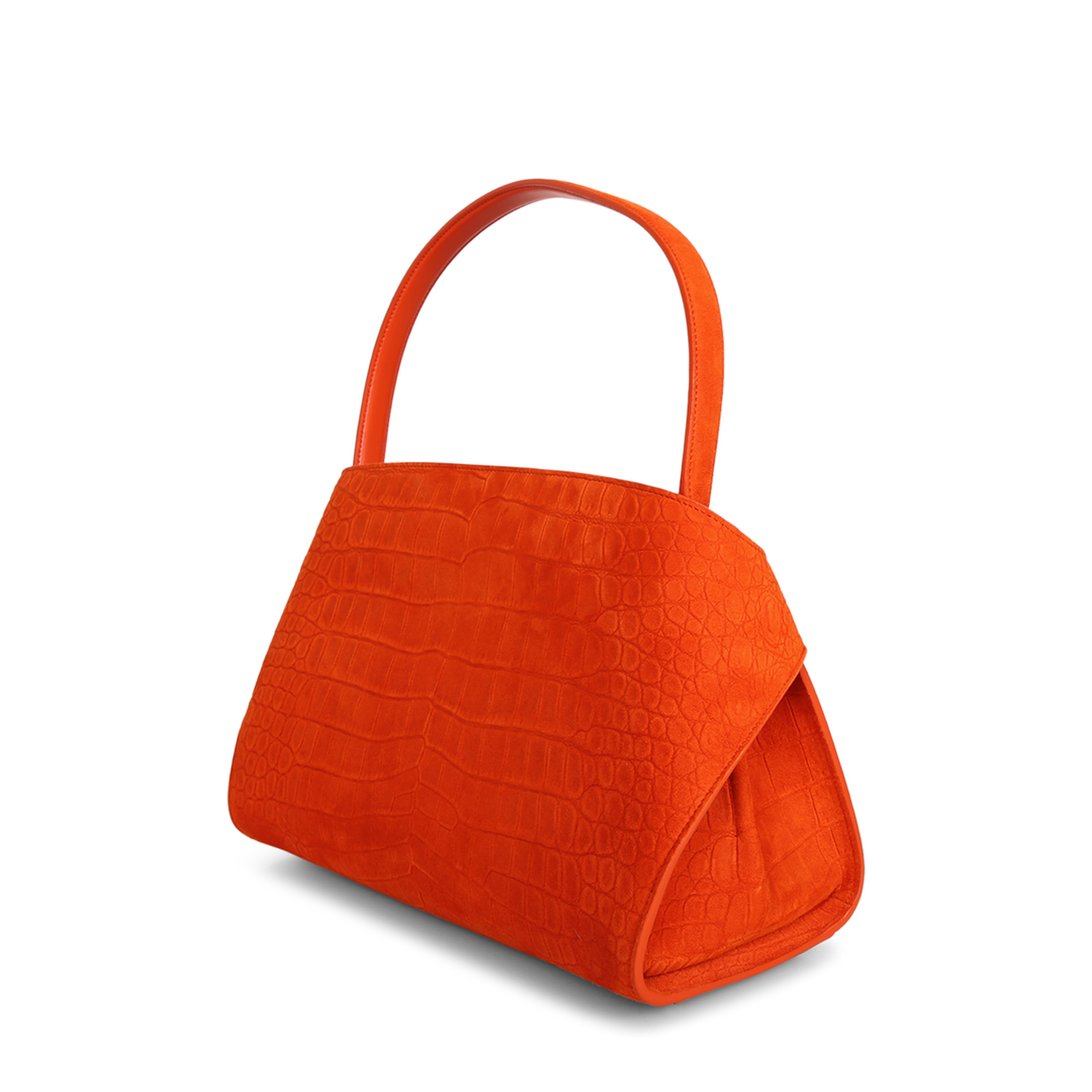 MAYFEYR - Ferragamo - Structured Design. Crocodile Pattern. Shiny Metal Details. Slim Shoulder Strap. - 792870219816034