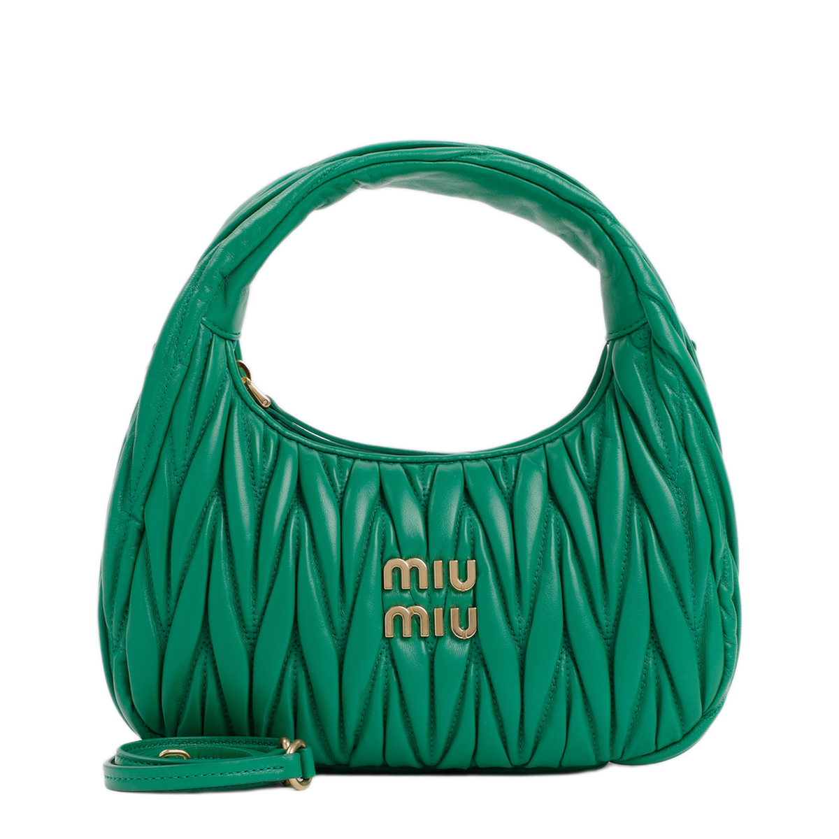 MAYFEYR - Miu Miu - Grass Green Nappa Leather Wander Handbag - 5BC125VOOYAN88F0458