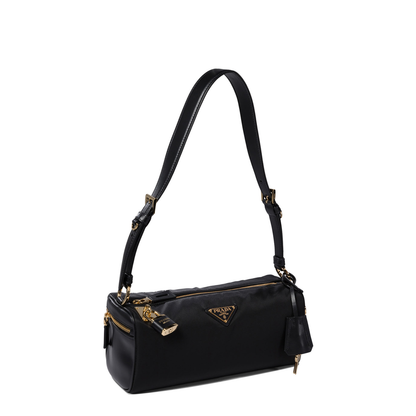 Medium Shoulder Bag In Re-Nylon And Leather
