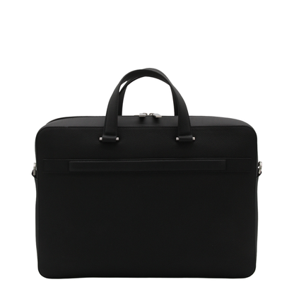 Salvatore Black Leather Business Gancini Top Handle Bag
