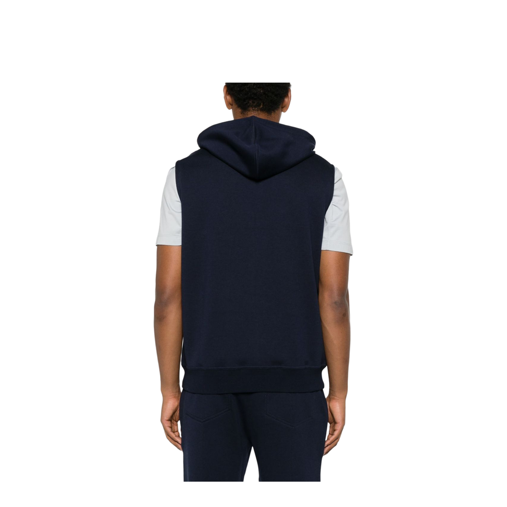 Sleeveless Sweatshirt With Zipper And Hood