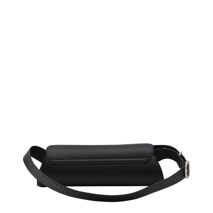 Cannolo Grande Calf Leather Shoulder Bag - Black