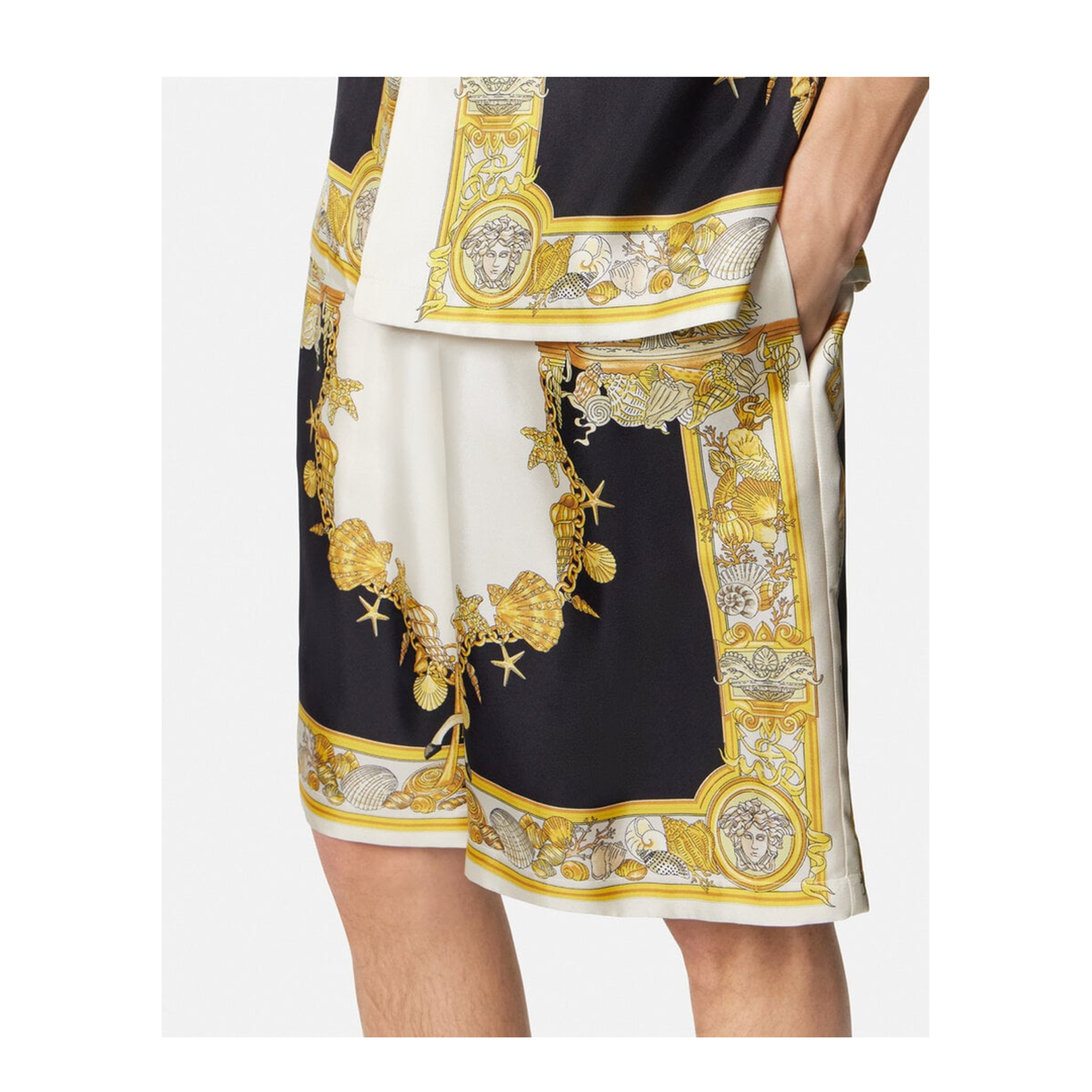 Coral Theatre Print Bermuda Shorts