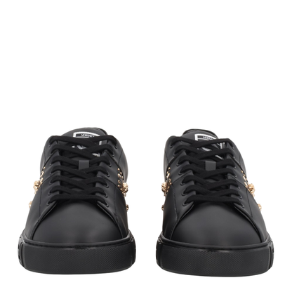 Black Leather Sneakers