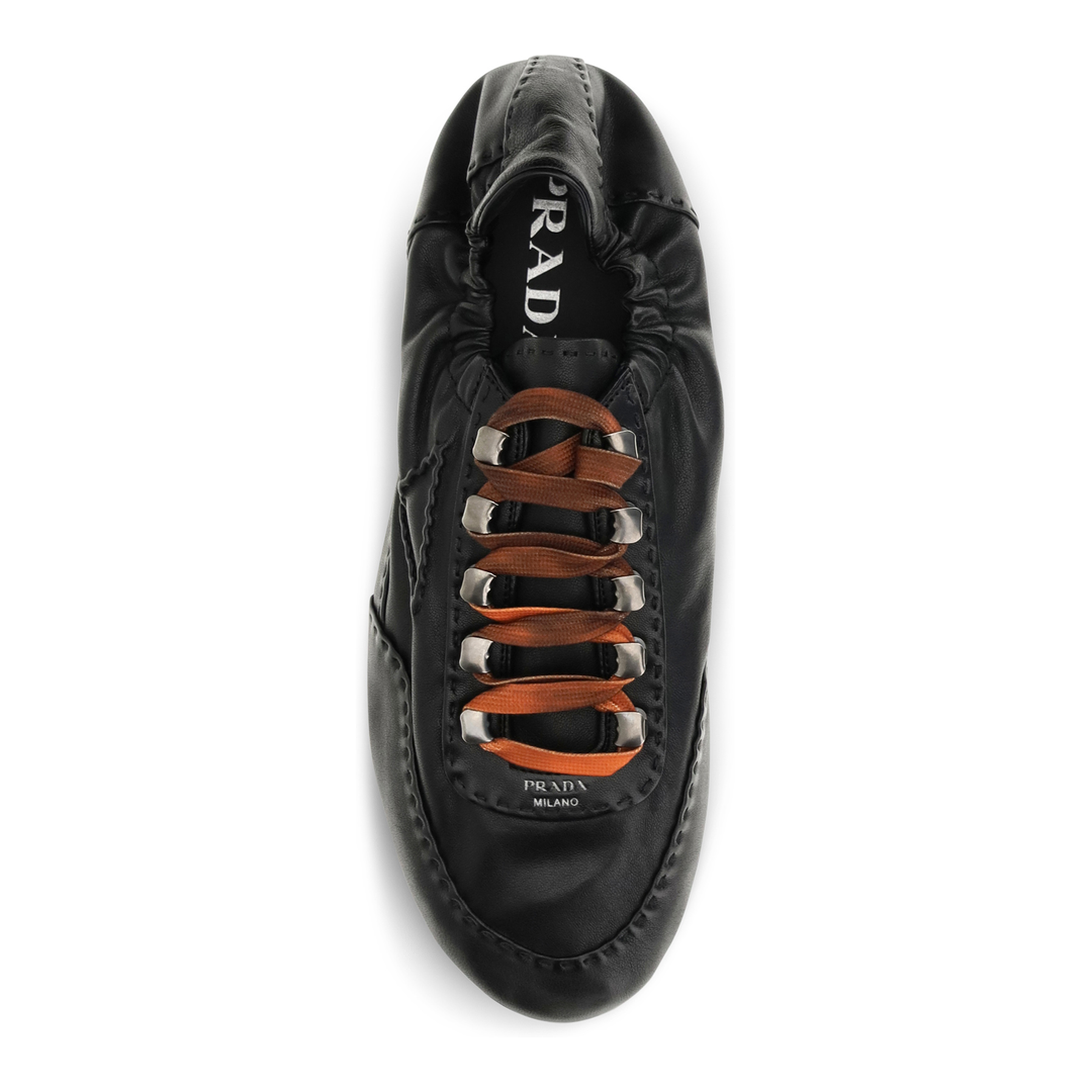 MAYFEYR - Prada - Collapse Aged Nappa Leather Sneakers - 2EE490FG0002HKD