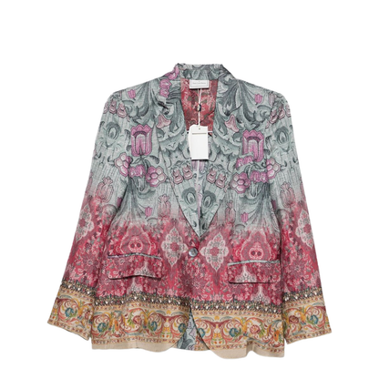 Silk Single-Breasted Jacket