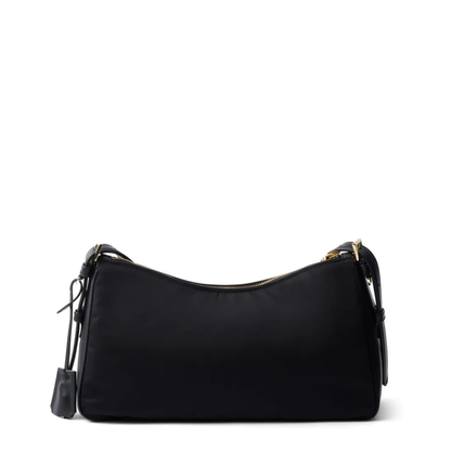 Aimée Large Re-Nylon Shoulder Bag - Black