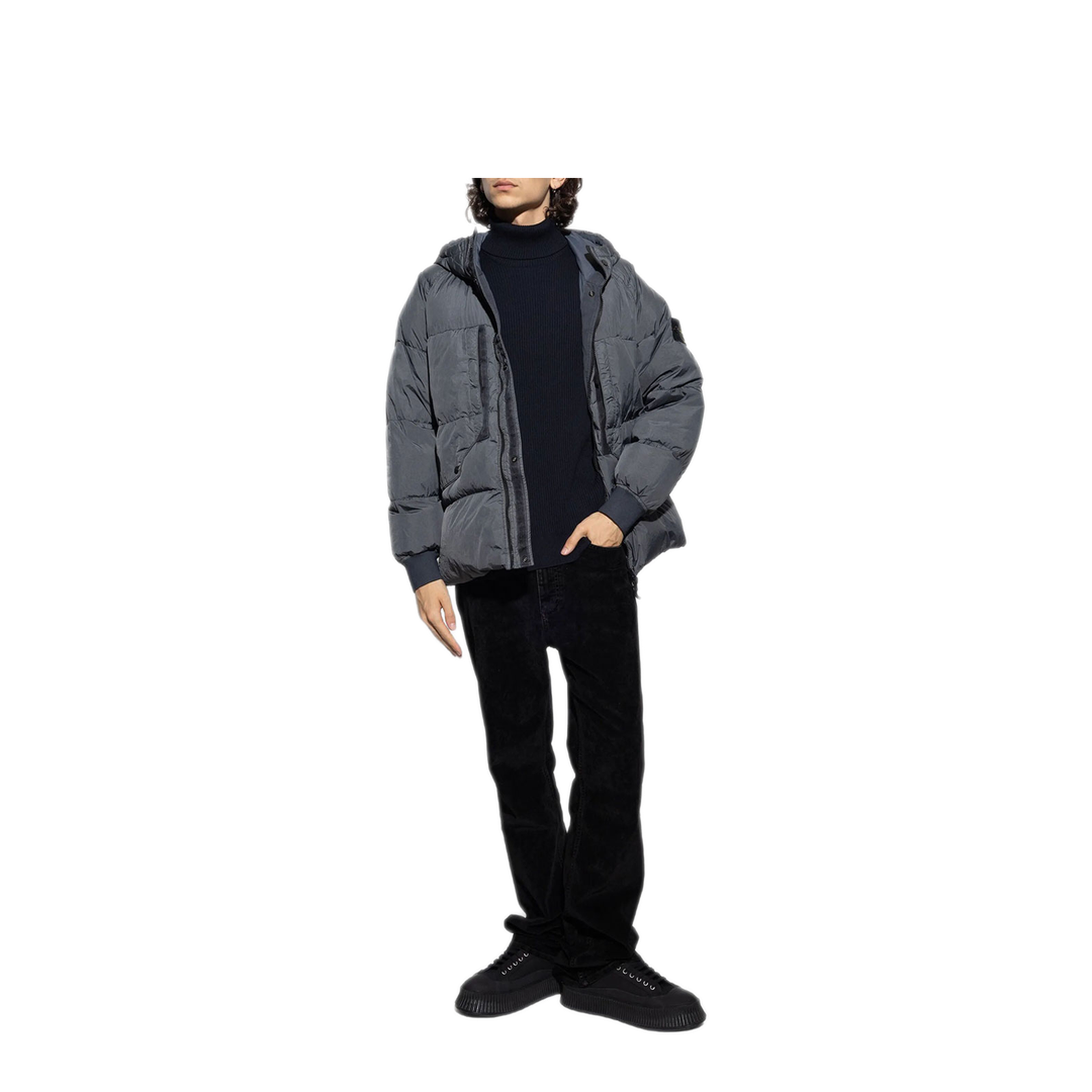 MAYFEYR - Stone Island - Wool Turtleneck Sweater In Full Ribs - L2S155100052S00C2