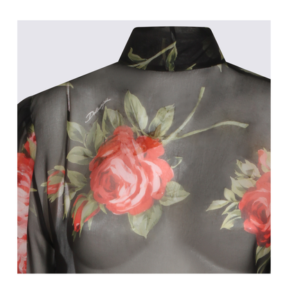 Rose Bouquet Print Top