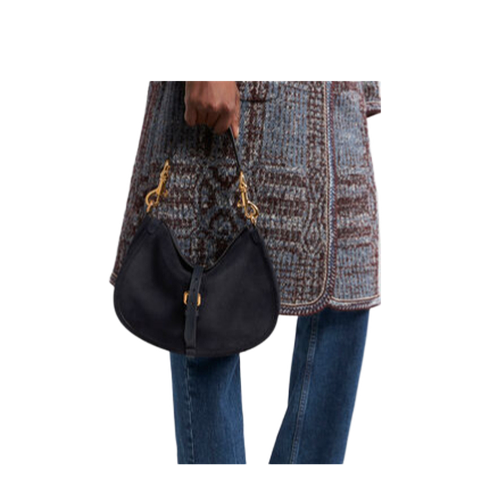 Medium Suede Pony Bag