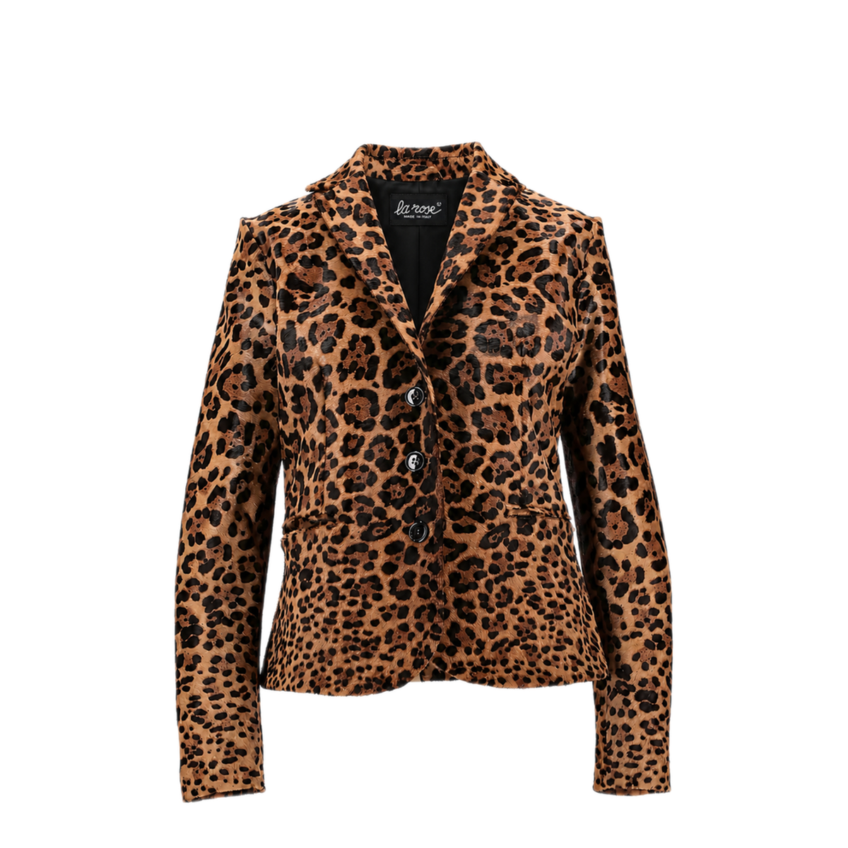 MAYFEYR - LA ROSE - Leopard Print Calfskin Fitted Jacket - 1619LEO