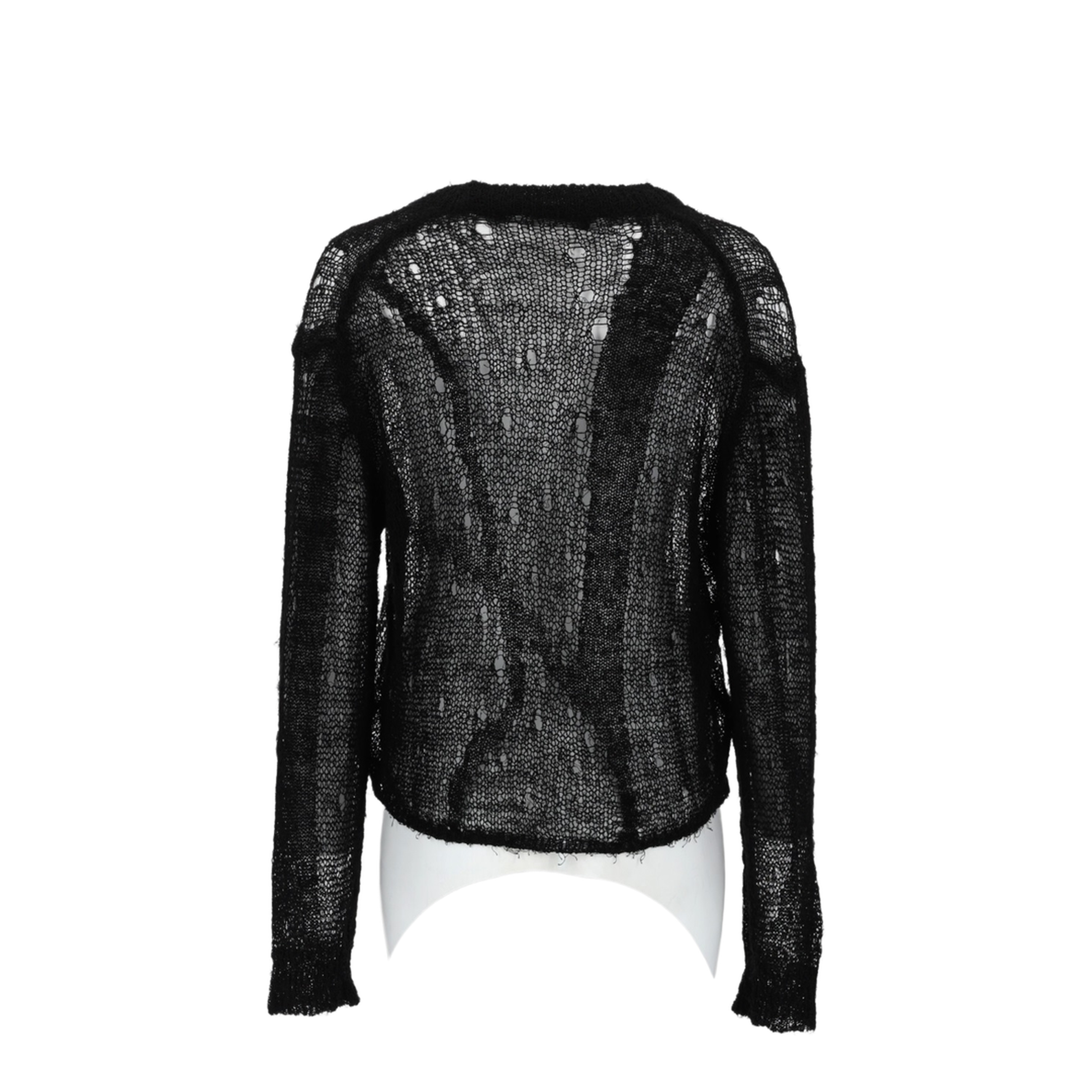 MAYFEYR - Our Legacy - Cardigan Academy - W2263ABBLACKRAGGEDOPENLINEN