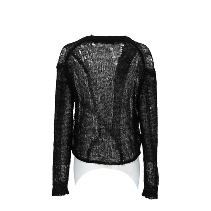 MAYFEYR - Our Legacy - Cardigan Academy - W2263ABBLACKRAGGEDOPENLINEN