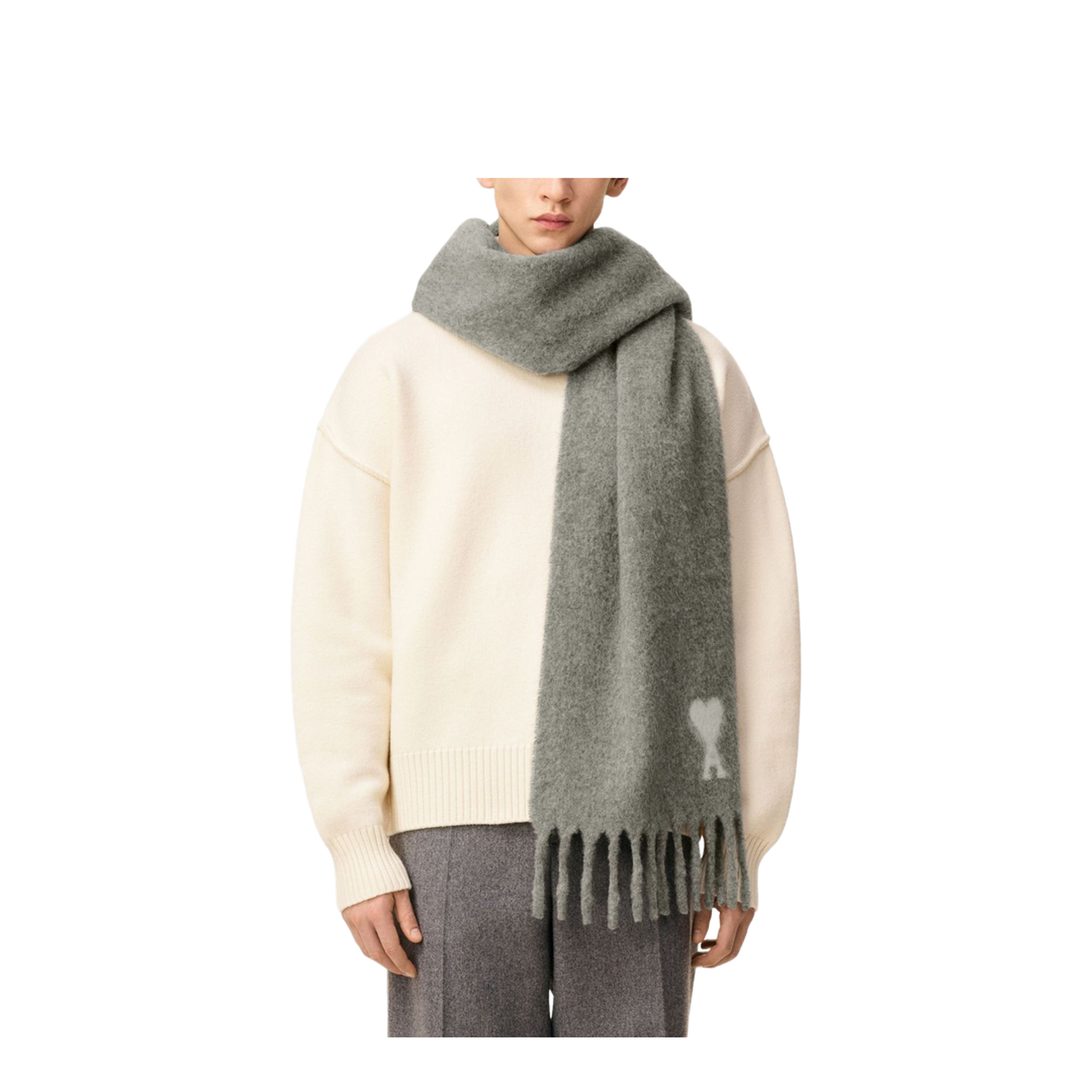 Grey Alpaca Scarf