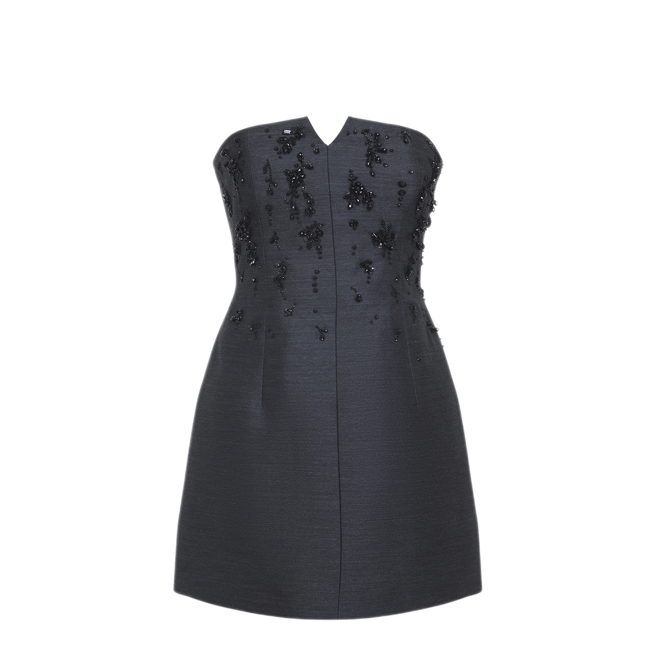 MAYFEYR - ALBERTA FERRETTI - Off Shoulder Grey Wool Dress - A043451361509