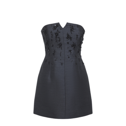 MAYFEYR - ALBERTA FERRETTI - Off Shoulder Grey Wool Dress - A043451361509