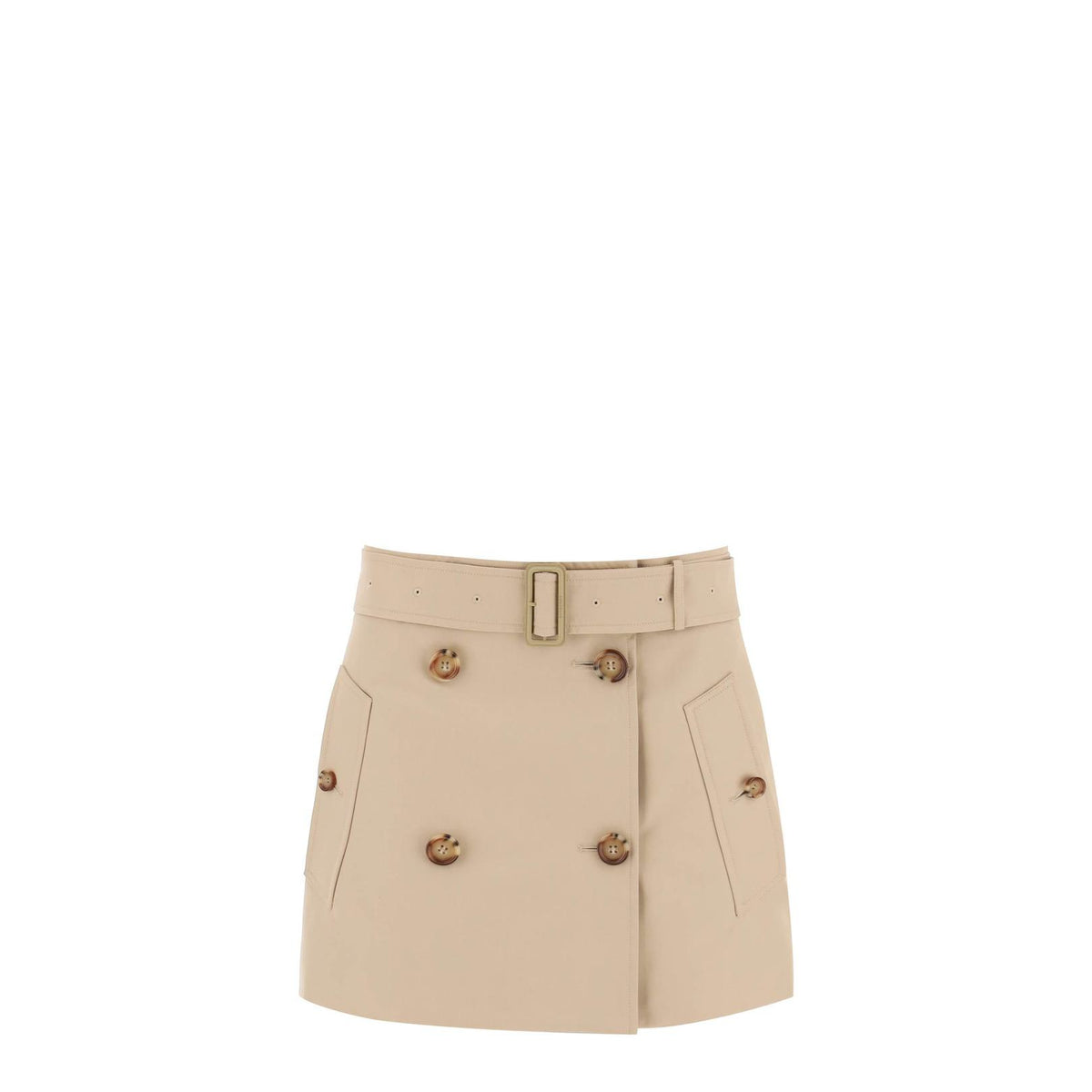 Burberry gabardine mini trench skirt