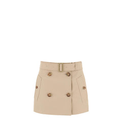 Burberry gabardine mini trench skirt