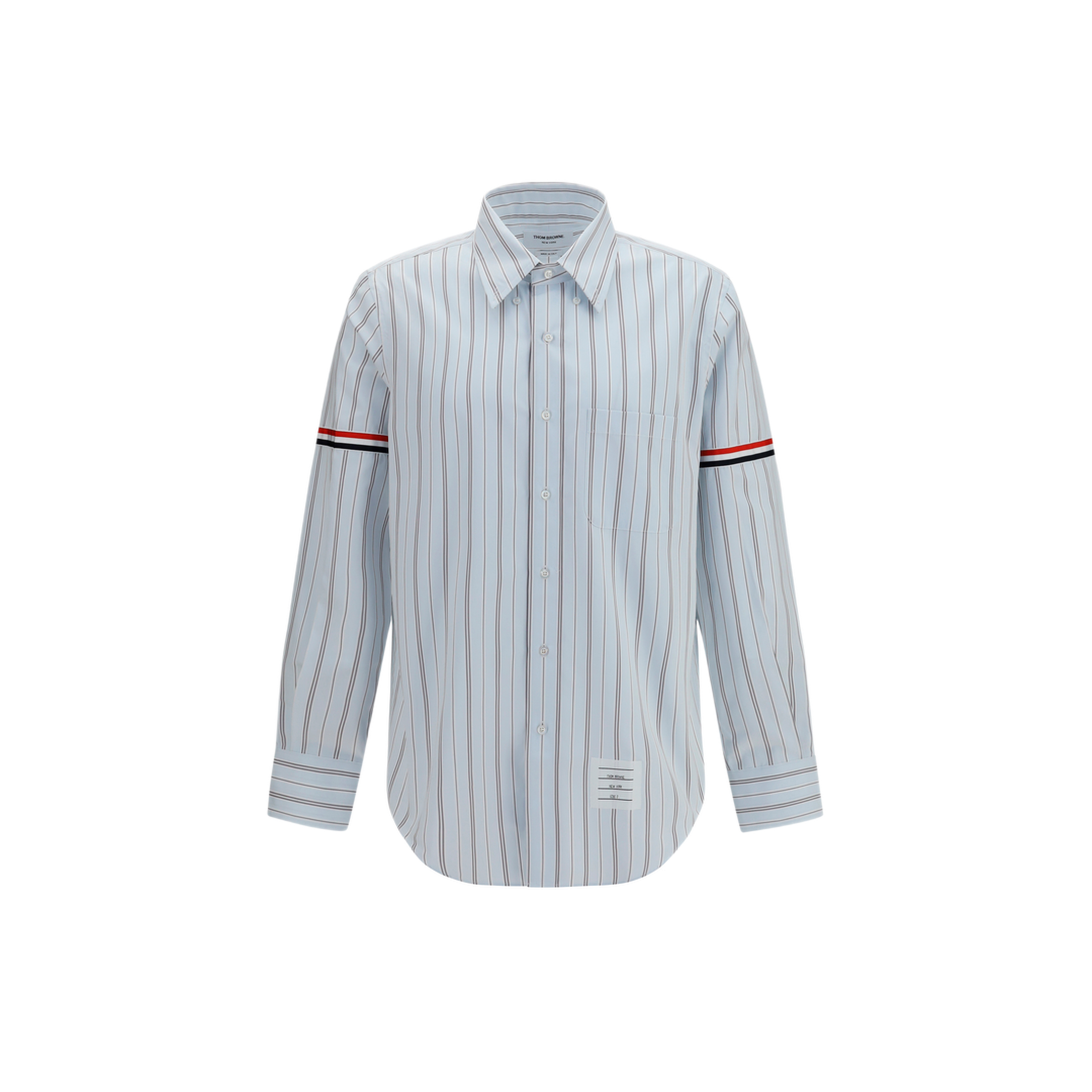 MAYFEYR - Thom Browne - Fine Striped Grosgrain Poplin Shirt - MWL301OF1223035