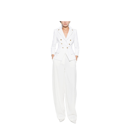 MAYFEYR - Elisabetta Franchi - Trousers Ivory - PA17861E2360