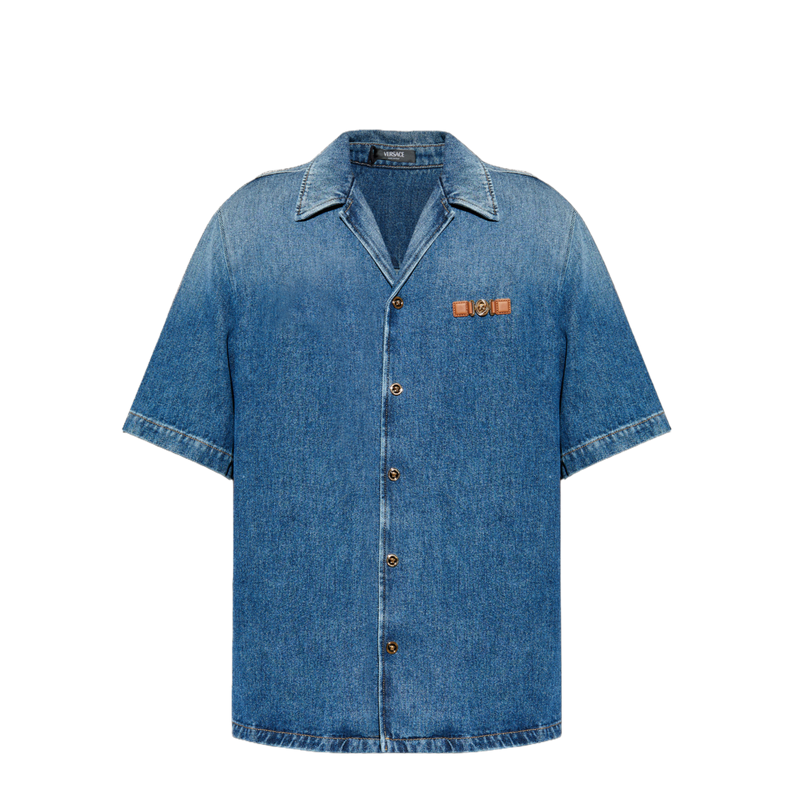 Blue Medusa Biggie Denim Shirt