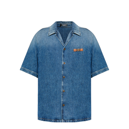 Blue Medusa Biggie Denim Shirt