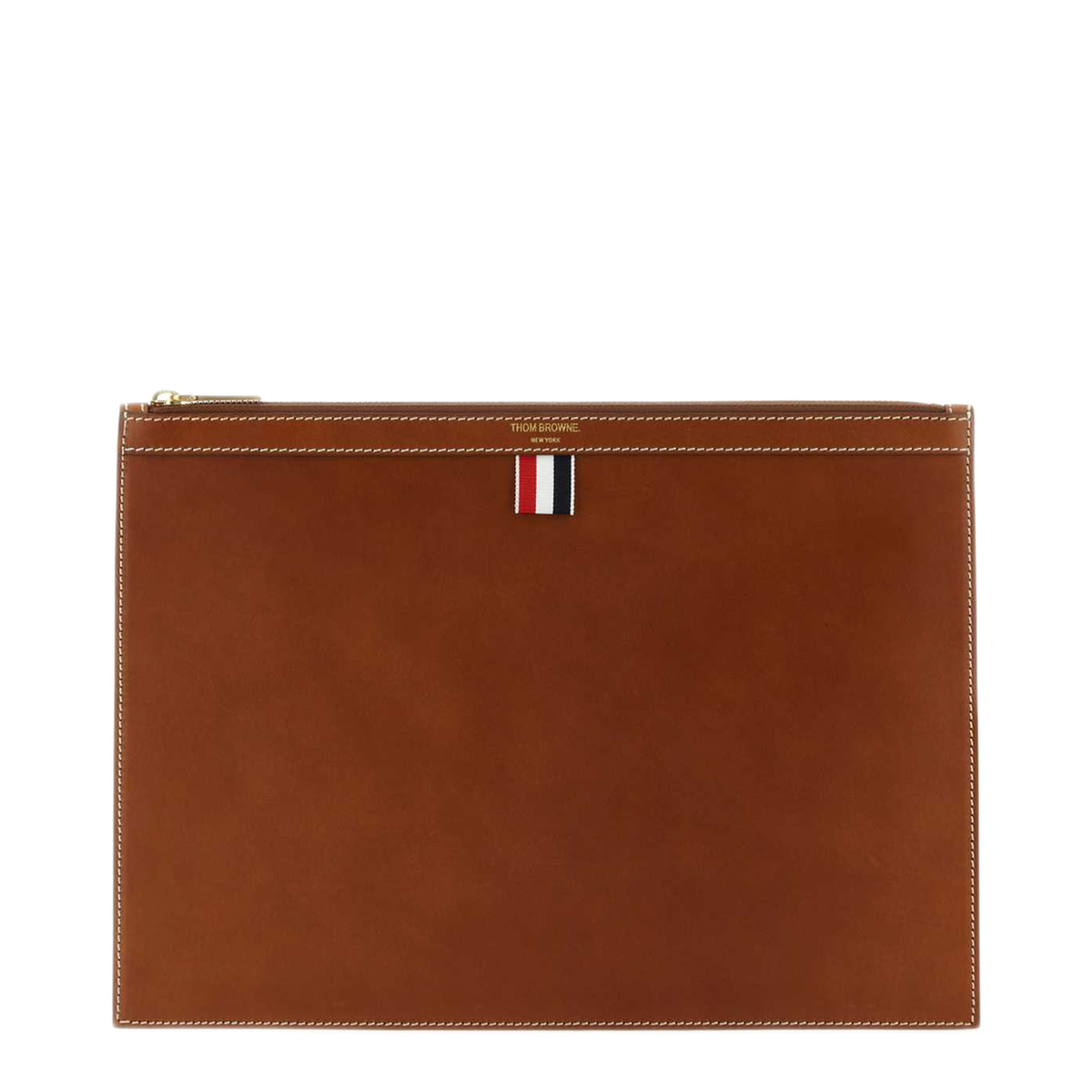 Vacchetta Leather Medium Calf Leather Document Holder - Brown