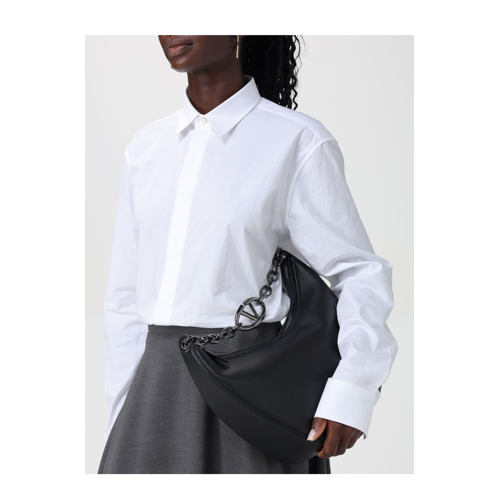 VLogo Moon Medium Hobo Bag