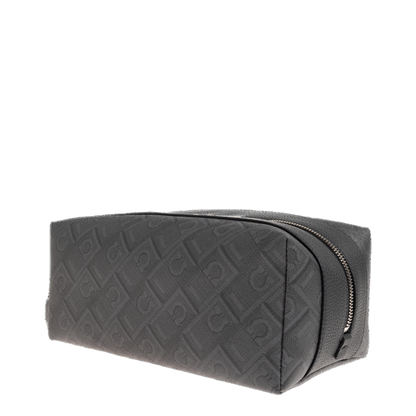 MAYFEYR - Ferragamo - Monogrammed Cosmetic Bag - 241872ALLOVER789944NEROGRIGIO