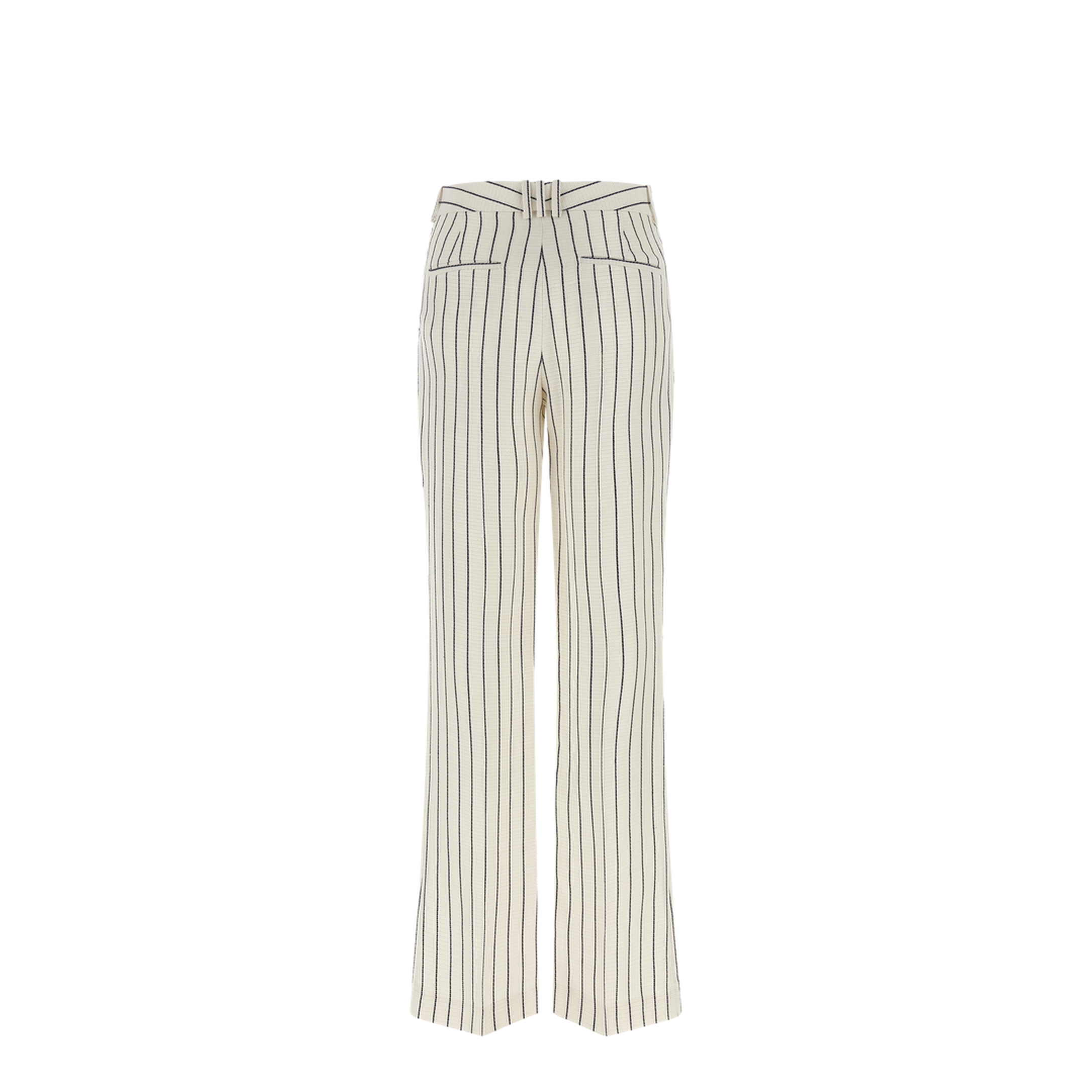 Straight-Leg Pinstripe Pants - White