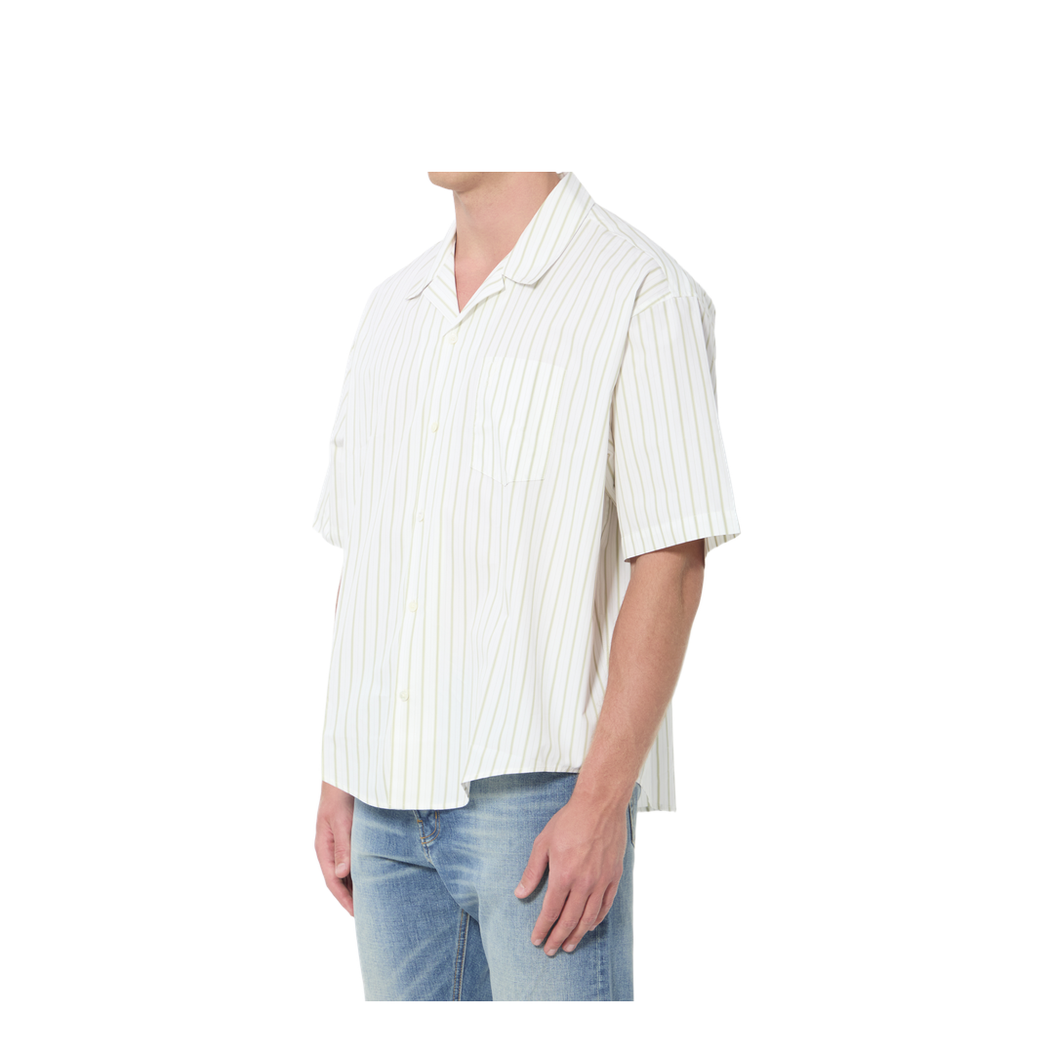 MAYFEYR - Ami Paris - Striped Boxy Shirt - HSH833C00220A075