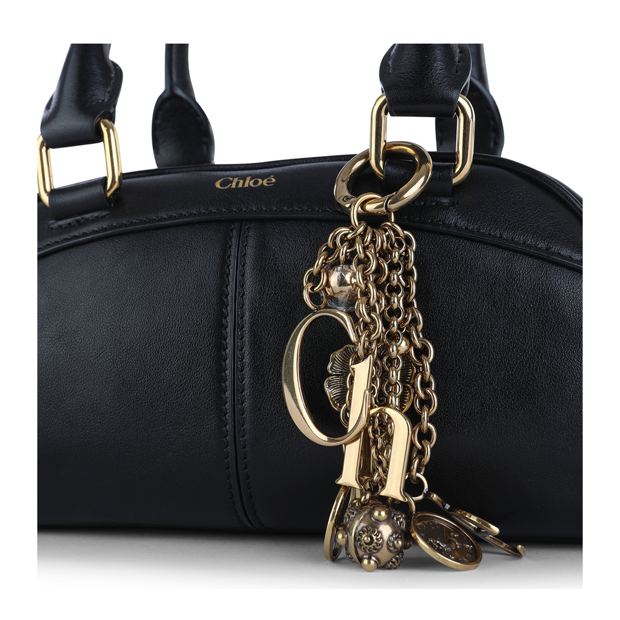 Small Chloé Bowling Bag in Soft Leather - Black