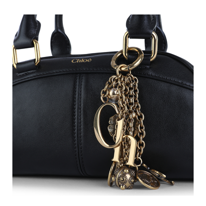 Small Chloé Bowling Bag in Soft Leather - Black