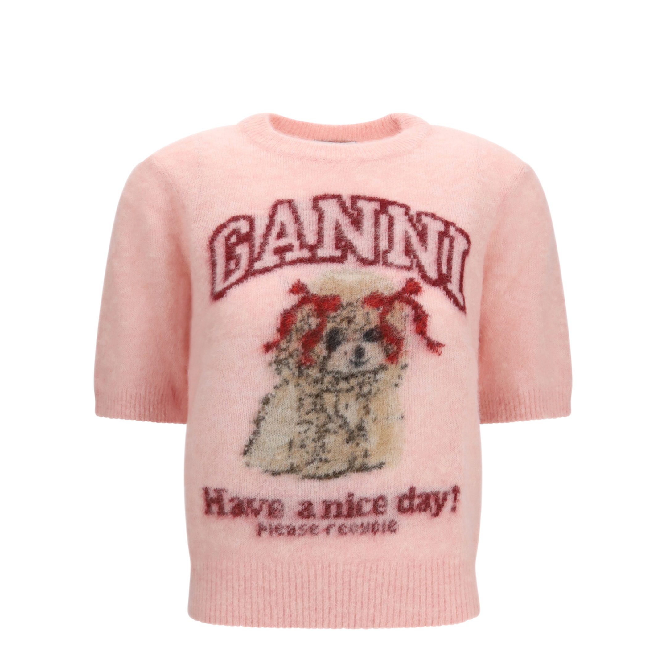MAYFEYR - Ganni - Alpaca Graphic Knit T Shirt - A1070093868