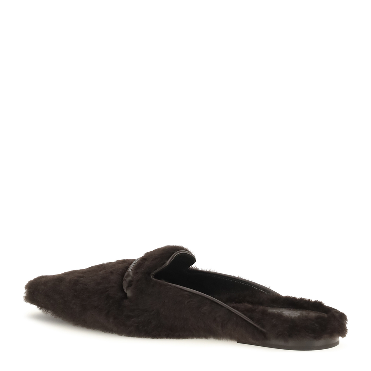 MAYFEYR - Brunello Cucinelli - Shearling Ballerinas With Precious Bar - MZRAC3424C2390