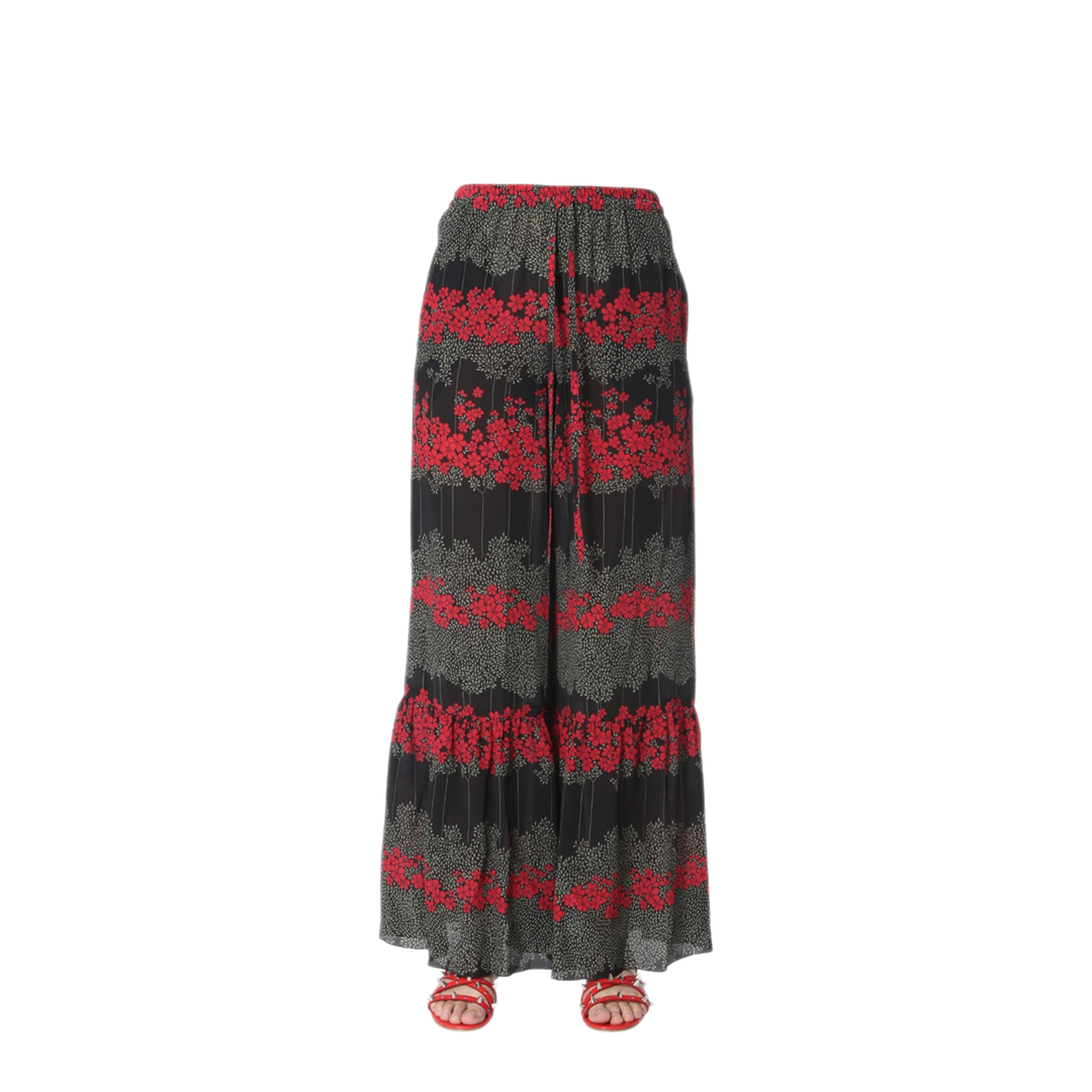 MAYFEYR - RED VALENTINO - Dreaming Peony Print Trousers - SR3RBB254A10NO