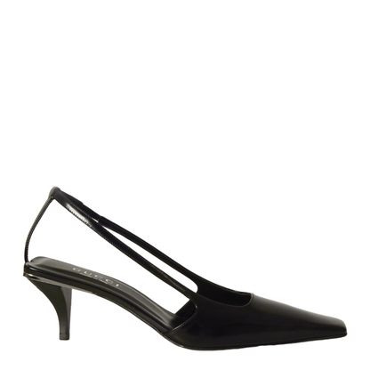 Crystal Logo Slingback Pumps