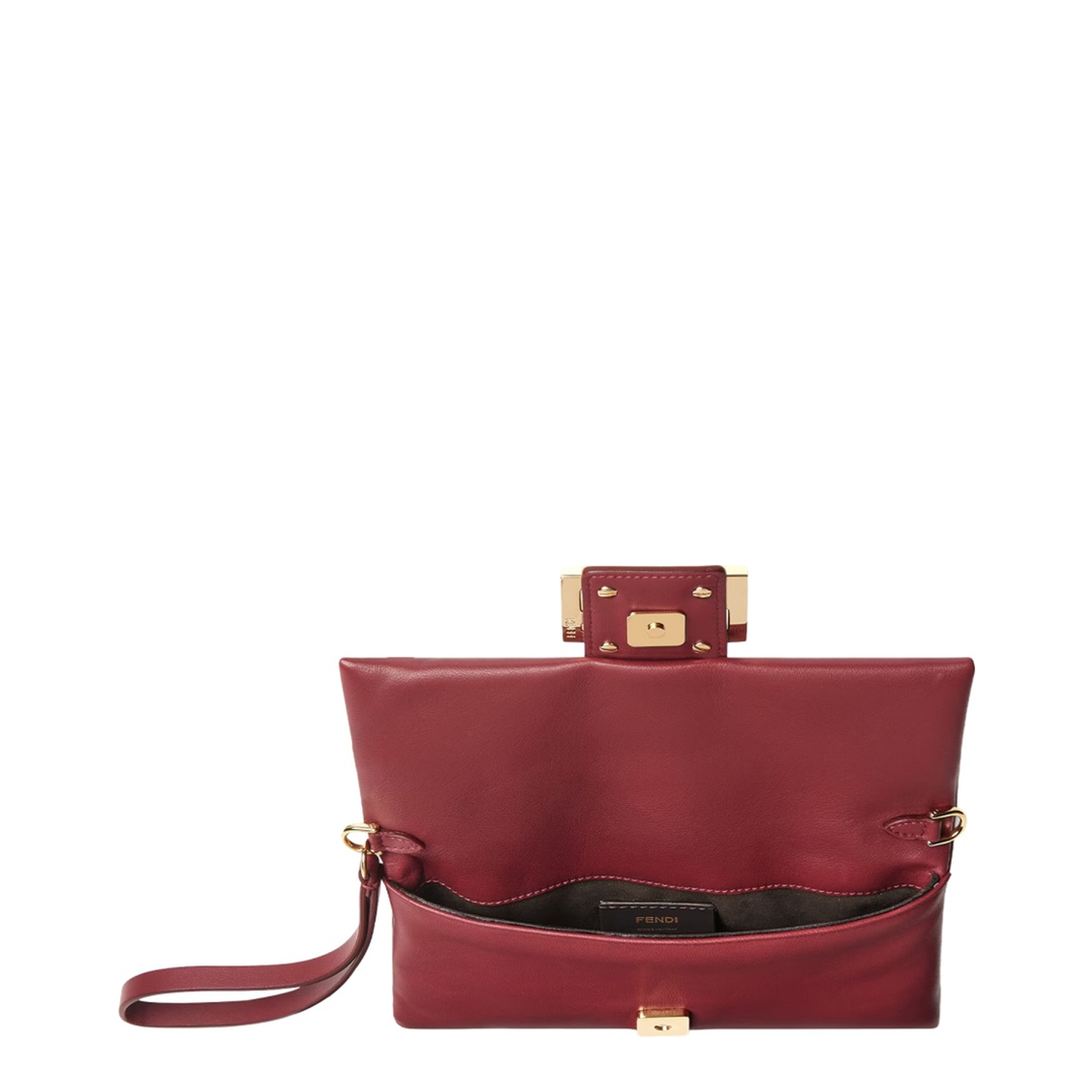 Medium Lambskin Pouch - Burgundy